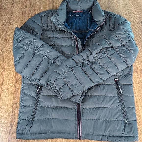Tommy Hilfiger Jacket Mens Smal Down Duck Packable Winter Blue Puffer Core Coat - Picture 2 of 9